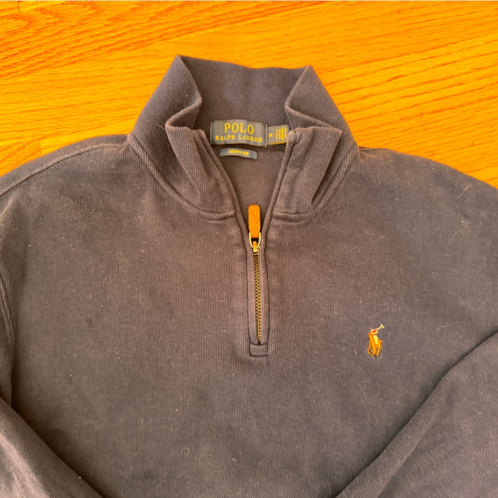 Polo by Ralph Lauren Navy Blue Men's 1/4 Zip-Up Sweater